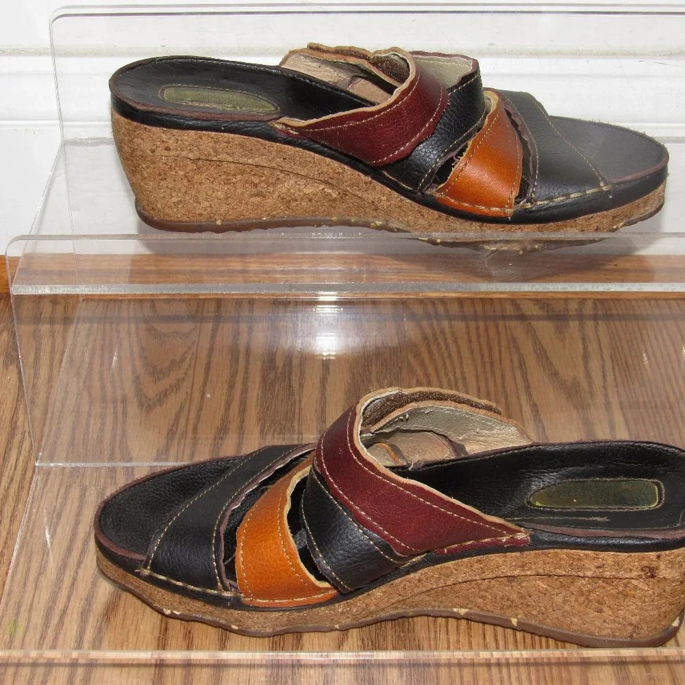 El Naturalista Wedge Slip-On Sandals Size 40/US 8 - Picture 3 of 7